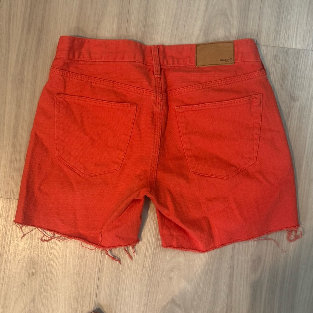 Madewell orange cutoff shorts size 25 red denim shorts - Picture 5 of 12